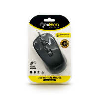 เมาส์ออปติคอลมีสาย USB รุ่น MS100 (คลิกเสียงเบา) 4 สี