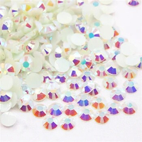 White AB Resin Jelly 14 facets 2,3,4,5,6mm Flatback Rhinestone Decorations for Phones Bags Shoes DIY Accessories