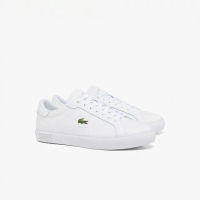 【LACOSTE】POWERCOURT 小白鞋 男鞋 休閒鞋 刺繡logo 運動鞋 白色(49SMA0081_21G)