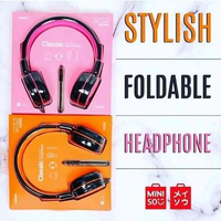 Miniso Medium Wired Over-Ear Foldable Headphone Casque Audio Black green