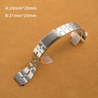 20mm Silver Stainless Steel Bracelet Band For Bullhead Watch SEIKO FISH BONE Z040S