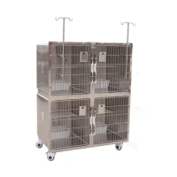 SY-W033 Cat Dog House Stainless Steel Pet Oxygen Cage with Good Price
