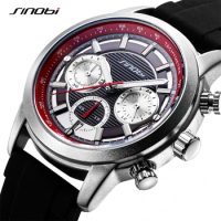 Top Luxury Sinobi Original Design Men's Watches Fashion Sports Chronograph Man Quartz Wristwatchs Calender Male's Clock Relojio