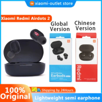 Global Version Xiaomi Redmi Airdots 2 Bluetooth 5.0tws Waterproof Headphones Fone Xiaomi Earbuds Basic 2 In-Ear Headphones