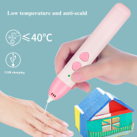 Low Temperature DIY 3D Printer Pen Drawing Pens 3d Printing Pen Best for Kids safely Anti-Scald Toys Christmas Birthday Gift