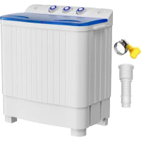 Portable Washing Machine, Twin Tub Washing Machine spinner Combo with 20lbs capacity, 12Lbs Washer and 8Lbs Spinner Dryer