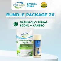 [BUNDLE] Sabun Cuci Piring Dishwashing PROKLEEN 800mL + FREE Kanebo XL