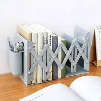 Book Folder Pen With Shelves Organizer Bookends Retractable Bookshelf Holder Support for Stoppers Adjustable Stand