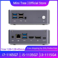 11th New Mini Host WIN11 Intel Core i7-1165G7 i5-1135G7 i3-1115G4 Nuc Ultra Compact PC Barebone Computer Type-c HDMI2.0 DP