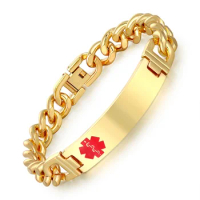 Simple Bracelet For Men Medical Logo Sign Bangle Stainless Steel Silver Color Gold Bracelet For Man Best Gift Drop Ship