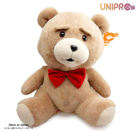 【UNIPRO】熊麻吉 蝴蝶結熊 中 坐姿 絨毛玩偶 娃娃 無辜熊 生日禮物
