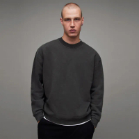 【ALLSAINTS】ROCCO 長袖衛衣Washed Black MF019Z(舒適版型)