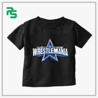 Kaos Baju Anak Wrestlemania Logo Smack Down WWE Wrestling 2022