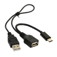 USB C OTG Cable Type C to USB 3.0 female with power Type-C OTG Adapter for tablet MacBook One Plus