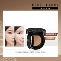 【Bobbi Brown 芭比波朗】霧光持久氣墊粉餅SPF40 PA+++(柔霧小黑盒/持妝/遮瑕)