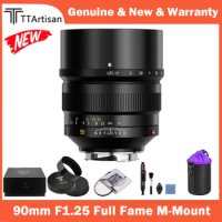 TTArtisan 90mm F1.25 ASPH Full Fame Camera Lens for Leica M Mount Cameras M-M M240 M2 M3 M4 M5 M6 M7 M8 M9 M9p M10 M262 M10M