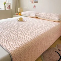 Single Foldable Mattress New Bedroom Cover Bedspread Solid Color 150 Luxury Mat Simple Silk Latex Bed Ice