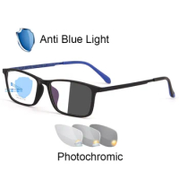 Photochromic Anti Blue Light Glasses Men Women Computer Titanium Ultra Light TR90 Reading Glasses Anti Blue Presbyopic Glasses