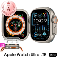 【Apple】A級福利品 Apple Watch Ultra LTE 鈦金屬錶殼(贈矽膠錶帶+矽膠錶殼)
