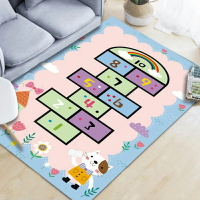 遊戲地毯 兒童爬行墊 玩具毯 兒童卡通跳房子地毯臥室滿鋪床邊毯幼兒園早教寶寶爬行墊水洗地墊 全館免運