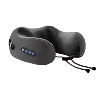 黑色 - U型電動按摩枕(四鍵款)/ 肩頸按摩器/ 頸椎按摩/ 按摩枕/ 按摩器/ 午睡枕/ U型枕/ 震動按摩枕/ 環型枕/ 午睡枕