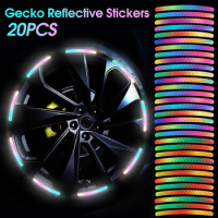 20Pcs laser wheel reflective sticker auto motorcycle bicycle warning decorative reflective strip fluorescent safety reflective