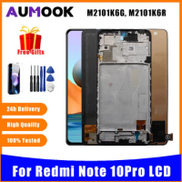 Original Super AMOLED For Xiaomi Redmi Note 10Pro LCD Display M2101K6G M2101K6R M2101K6I Screen Redmi Note10ProMax Replace Parts