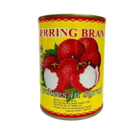 Lychee Kaleng Herring Brand / Lychees In Syrup / Buah Leci Kaleng Terlaris