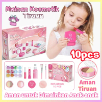 Mainan Makeup Anak Perempuan 10 Buah - Makeup Make Believe yang Lucu dan Aman, Tidak Lengket dan Mud