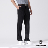 Pierre Cardin皮爾卡登 男裝 彈性暗條打摺西裝褲-黑色(5247851-99)