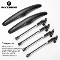 ROCKBROS Road Bicycle Fender Easy Installation Front/Rear Cycling Fender Aluminum Alloy Support Road Bike Fender Fix Gear