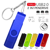 Hotsale type-c USB Flash Drive Pen Drive 256GB 128GB 64GB 32GB 16GB USB Stick 2.0 Pendrive for Type-C Device Multifunctional usb