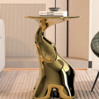 Creative Elephant Statue Side Table,Resin Material Coffee Tables,Living Room High End Furniture,Side Bed Tables,Corner Table