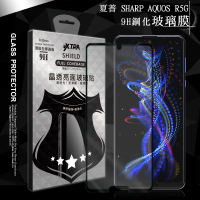 【VXTRA】夏普 SHARP AQUOS R5G 全膠貼合 滿版疏水疏油9H鋼化頂級玻璃膜-黑