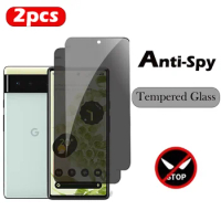 2PC Privacy Protection Glass For Google Pixel 8 Pro 7 6 5 Anti Spy Screen Protector For Google Pixel 7a 6a 5a on Tempered Glass