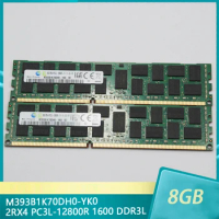 1Pcs M393B1K70DH0-YK0 For Samsung RAM 8GB 8G 2RX4 PC3L-12800R 1600 DDR3L Server Memory