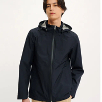 【AIGLE】男 GORE-TEX 輕量防水透氣外套 AG-4P131A100 黑色(男外套 防水透氣外套 Goretex)