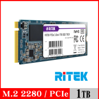 【RITEK錸德】T801 1TB M2 2280/PCI-E SSD固態硬碟