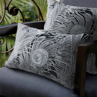Feather Pillows 45x45 35x50 35x60 Cushion Case Decorative Pillow Cover For Sofa Luxury Black Silver Jacquard Home Decoration