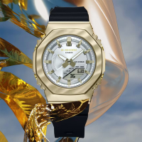 CASIO 卡西歐 G-SHOCK 八角 農家橡樹 香檳金系列雙顯手錶 新春送禮 GM-S2100BC-1A