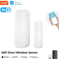 Tuya WiFi Smart Door Sensor Smart Home Door And Window Opening And Closing Security Alert Device Works With Google Home Alexa