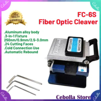 High Precision FC-6S Fiber Cleaver Cold Contact With 16 Blades Metal Material FTTH Fiber Cable Cutter Knife Cleaver Tool