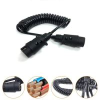 7 Pin for 3M/1.85M Truck Light Connector TPU Extension Cable Trailer Power Cord Plug Vehicle Extender Socket Car Accessor