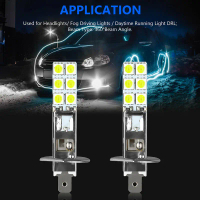 Đèn LED sương mù H1, Bán Chạy trong Ngoại Thương, Chip LED H1-12SMD-5050, Độ sáng cao, Chống sương m