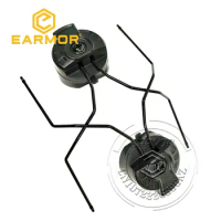 Earmor M11 Adapter Earphone Curved Helmet Rail Adapter, Which Can Rotate Comtac Earphone 360 Degrees