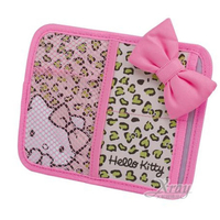 Hello Kitty的粉色豹紋遮陽收納袋，X射線【C864520】