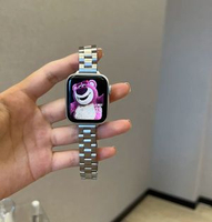 全城熱賣 - 適用蘋果iWatch手錶錶帶s10實心9不銹鋼AppleWatch錶帶夏金屬男女銀色(細款小蠻腰） 單售錶帶，不帶殼【42mm】適用iWatch 10代
