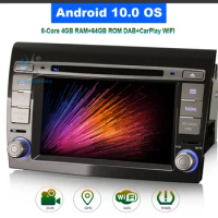 7" 2DIN 8-Core 64GB CarPlay GPS Navi For Fiat Bravo 2007-2014 Bluetooth Android 10 DAB Stereo Car Radio Head Unit USB DVB-T DVR