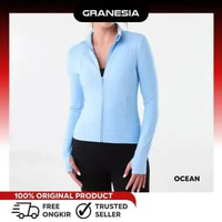 (GRANESIA) Jaket Olahraga Slim Fit Anko Active Womens Long Sleeve Ultrasoft Jacket|Jaket lari Muslim