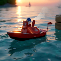 Mainan Kapal Otok Otok - Perahu Minyak